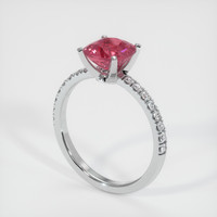 1.34 Ct. Sapphire Ring, 14K White Gold 2