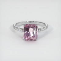 3.06 Ct. Sapphire Ring, 14K White Gold 1
