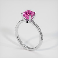 2.26 Ct. Sapphire Ring, 14K White Gold 2
