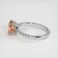 2.12 Ct. Padparadscha Sapphire Ring, 14K White Gold 4