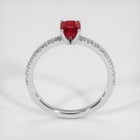 0.83 Ct. Ruby Ring, 14K White Gold 3