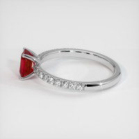 0.83 Ct. Ruby Ring, 14K White Gold 4