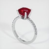 3.15 Ct. Ruby Ring, 14K White Gold 2