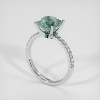 3.93 Ct. Sapphire Ring, 14K White Gold 2