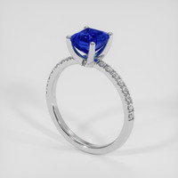 2.12 Ct. Blue Sapphire Ring, 14K White Gold 2
