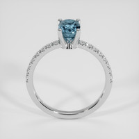 1.41 Ct. Greenish Blue Sapphire Ring, 14K White Gold 3