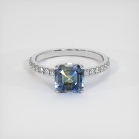 2.06 Ct. Bi Color Sapphire Ring, 14K White Gold 1