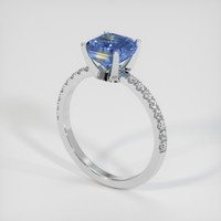 2.06 Ct. Bi Color Sapphire Ring, 14K White Gold 2