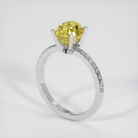 2.67 Ct. Yellow Sapphire Ring, 14K White Gold 2