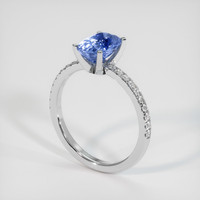 2.25 Ct. Sapphire Ring, 14K White Gold 2