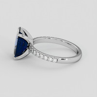 4.27 Ct. Blue Sapphire Ring, 14K White Gold 4