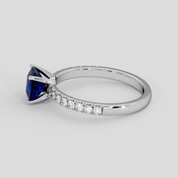 1.43 Ct. Blue Sapphire Ring, 14K White Gold 4