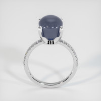 8.03 Ct. Greyish Blue Sapphire Ring, 14K White Gold 3