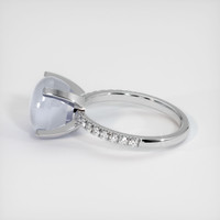 7.83 Ct. Bluish Grey Sapphire Ring, 14K White Gold 4