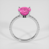 3.67 Ct. Pink Sapphire Ring, 14K White Gold 3