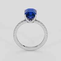 4.17 Ct. Blue Sapphire Ring, 14K White Gold 3