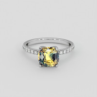 2.67 Ct. Bi Color / Parti Sapphire Ring, 14K White Gold 1