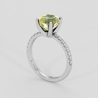 2.67 Ct. Bi Color / Parti Sapphire Ring, 14K White Gold 2
