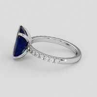 4.92 Ct. Blue Sapphire Ring, 14K White Gold 4