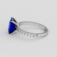3.64 Ct. Blue Sapphire Ring, 14K White Gold 4