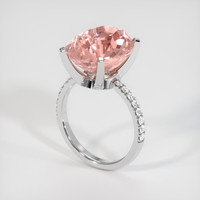12.01 Ct. Padparadscha Sapphire Ring, 14K White Gold 2