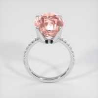 12.01 Ct. Padparadscha Sapphire Ring, 14K White Gold 3