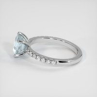 1.68 Ct. Greenish Blue Sapphire Ring, 14K White Gold 4