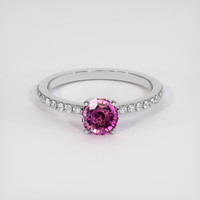 1.04 Ct. Pink Sapphire Ring, 14K White Gold 1