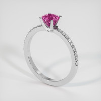 1.04 Ct. Pink Sapphire Ring, 14K White Gold 2