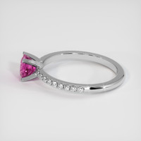 1.04 Ct. Pink Sapphire Ring, 14K White Gold 4