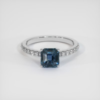 2.04 Ct. Sapphire Ring, 14K White Gold 1