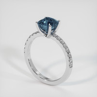 2.04 Ct. Sapphire Ring, 14K White Gold 2