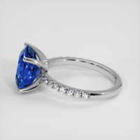 5.28 Ct. Blue Sapphire Ring, 14K White Gold 4