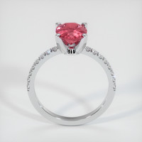 2.39 Ct. Reddish Pink Sapphire Ring, 14K White Gold 3