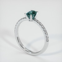 0.77 Ct. Sapphire Ring, 14K White Gold 2