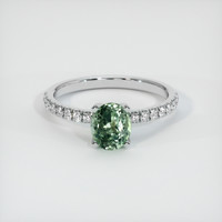 1.06 Ct. Sapphire Ring, 14K White Gold 1