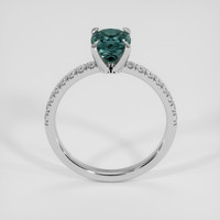 1.21 Ct. Bluish Green Sapphire Ring, 14K White Gold 3