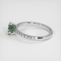 0.77 Ct. Green Sapphire Ring, 14K White Gold 4
