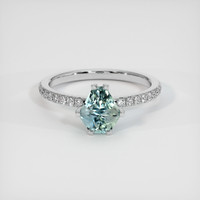 1.44 Ct. Sapphire Ring, 14K White Gold 1