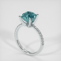 4.60 Ct. Sapphire Ring, 14K White Gold 2