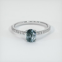 1.12 Ct. Sapphire Ring, 14K White Gold 1