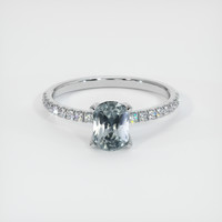 1.42 Ct. Sapphire Ring, 14K White Gold 1