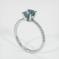 1.42 Ct. Sapphire Ring, 14K White Gold 2