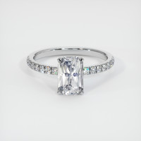 3.16 Ct. Sapphire Ring, 14K White Gold 1