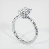 3.16 Ct. Sapphire Ring, 14K White Gold 2