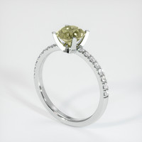 1.41 Ct. Sapphire Ring, 14K White Gold 2