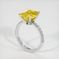 4.04 Ct. Sapphire Ring, 14K White Gold 2