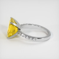 4.04 Ct. Sapphire Ring, 14K White Gold 4