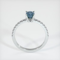0.68 Ct. Sapphire Ring, 18K White Gold 3