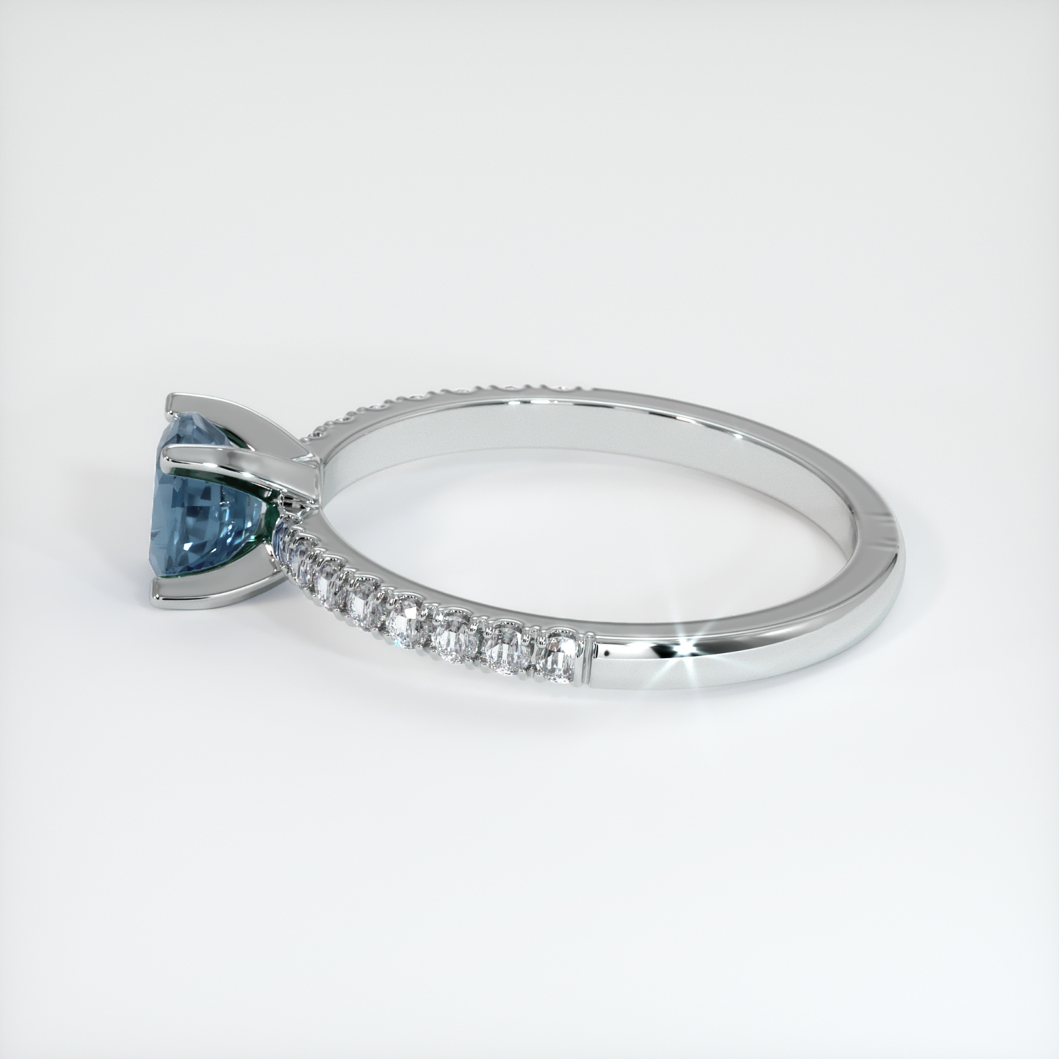 ☆nff☆ blue tree ring nff1 Twist Leaf Blue Sandstone Ring 1.25ct Teardrop Starry Sky